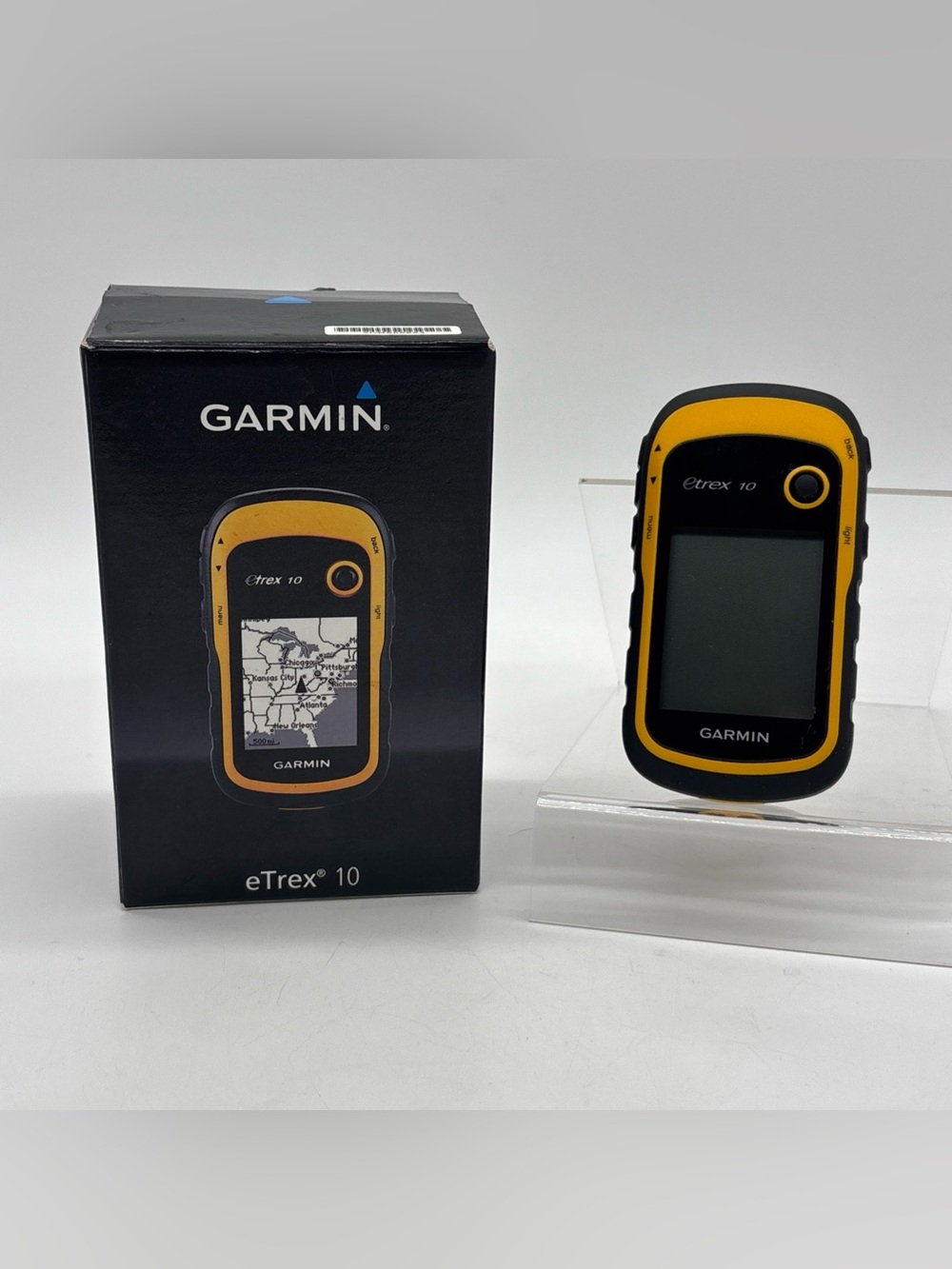 Garmin eTrex 10 Handheld GPS Device with Box, Cable & Instructions - TESTED